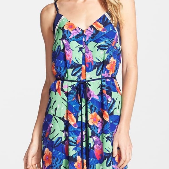 Adelyn Rae Hawaiian Print Crepe Dress - Picture 2 of 9